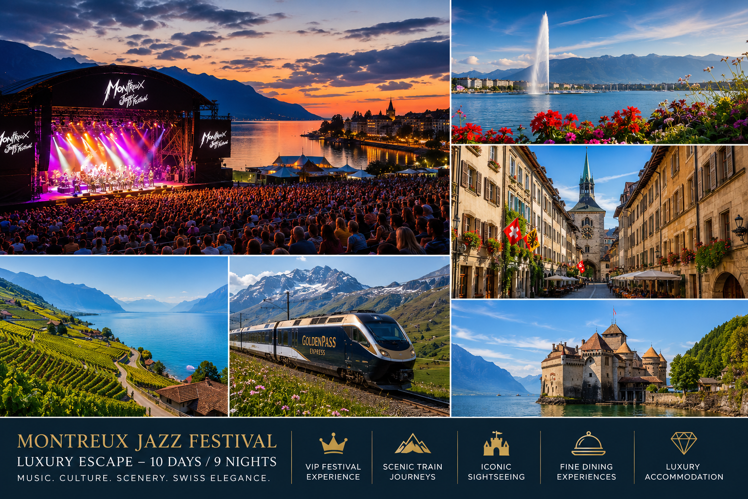 Experience the Ultimate Montreux Jazz Festival Luxury Escape: Music, Mountains & Swiss Elegance Montreux Jazz Festival